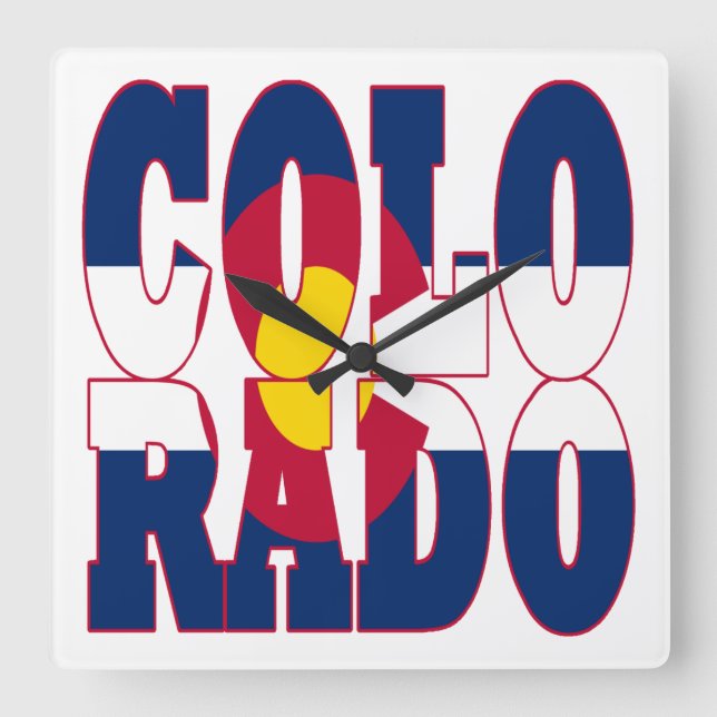 Colorado Square Wall Clock (Front)