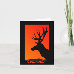 Colorado Stag Silhouette Note Card