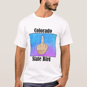 Colorado state bird t-shirt middle finger color