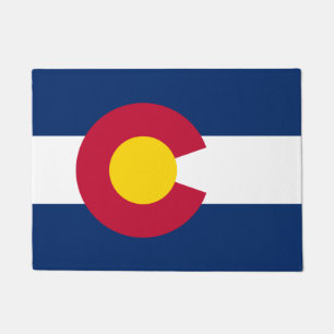 Colorado State & Colorado Flag /USA Doormat