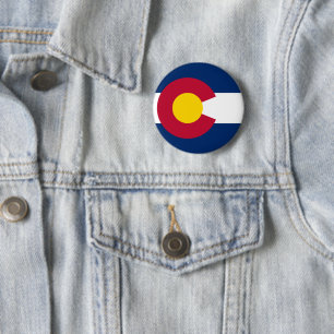 Colorado State Flag 2 Inch Round Button
