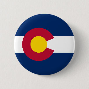 Colorado State Flag 2 Inch Round Button