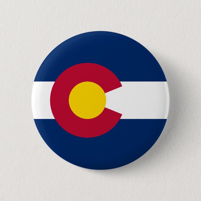 Colorado State Flag 2 Inch Round Button (Front)
