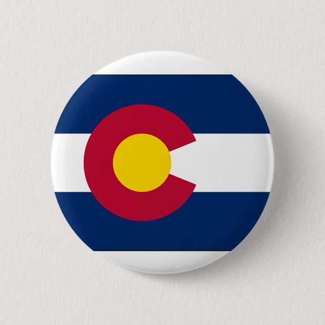 Colorado State Flag 2 Inch Round Button (Front)