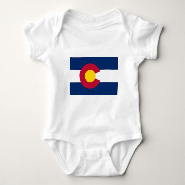 Colorado State Flag Baby Bodysuit (Front)