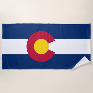 Colorado State Flag Beach Towel