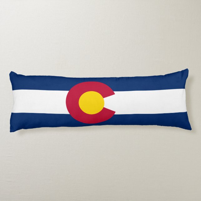 Colorado State Flag Body Pillow (Back)