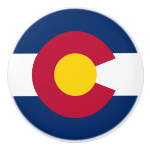 Colorado State Flag Ceramic Knob