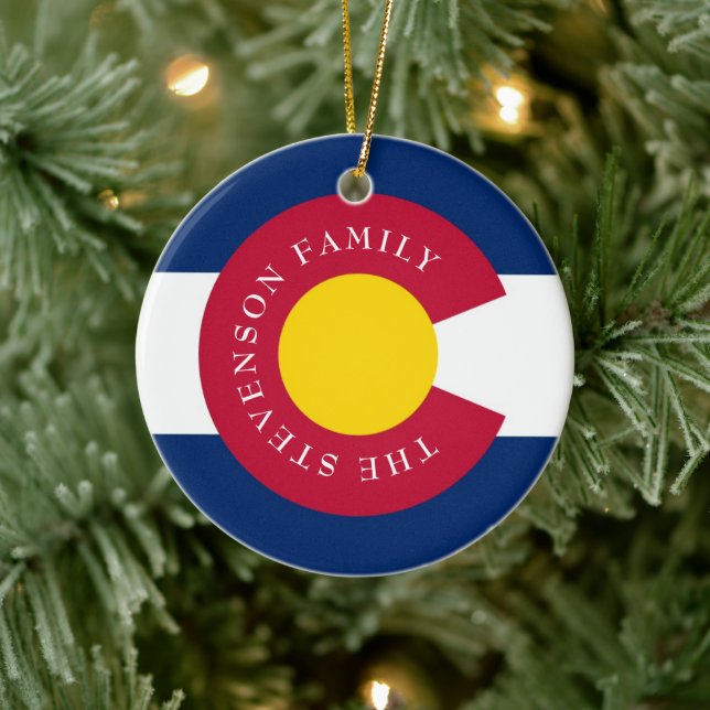 Colorado State Flag Ceramic Ornament (Tree)