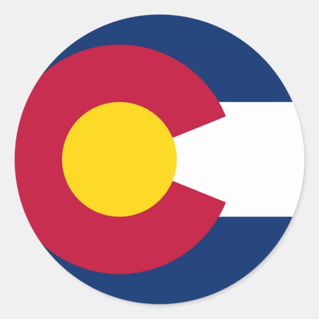 Colorado State Flag Classic Round Sticker (Front)