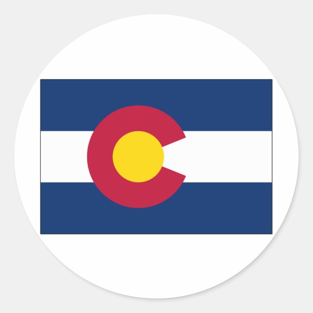 Colorado State Flag Classic Round Sticker (Front)