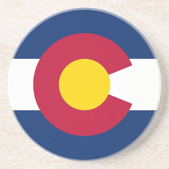 Colorado State Flag Coaster (Front)