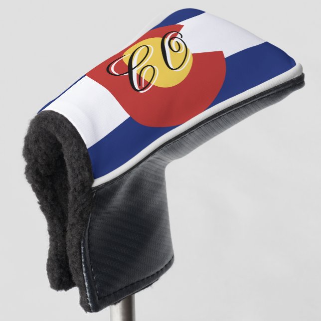 Colorado state flag custom golf head putter cover (3/4 Front)