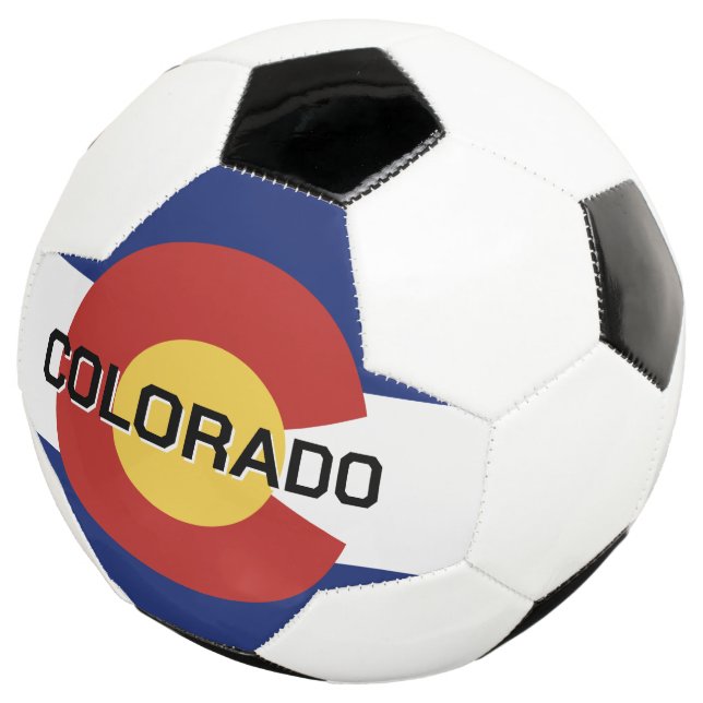 Colorado state flag custom soccer ball design (Three Quarter)