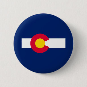 Colorado State Flag Design 2 Inch Round Button