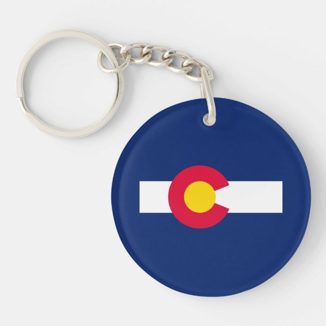Colorado State Flag Design Keychain (Front)