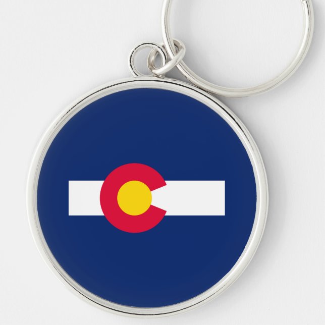 Colorado State Flag Design Keychain (Front)