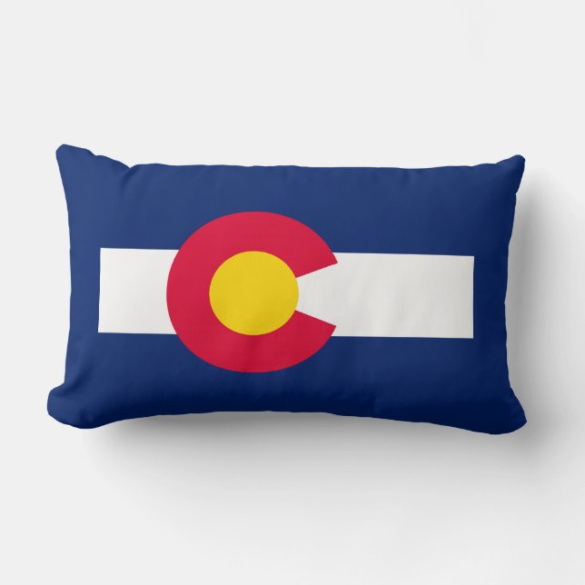 Colorado State Flag Design Lumbar Pillow (Front)