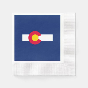 Colorado State Flag Design Napkin