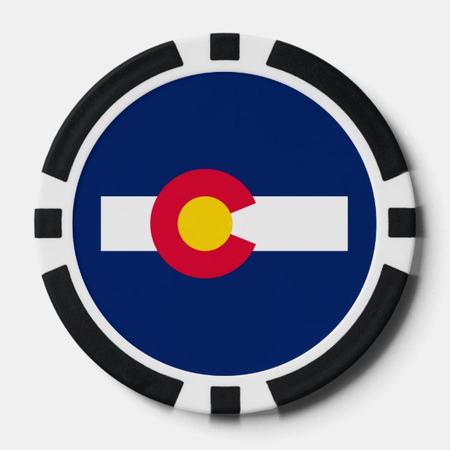 Colorado State Flag Design Poker Chips (Front)