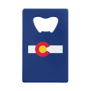 Colorado State Flag Design Wallet Bottle Opener