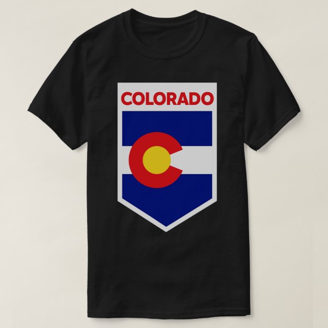 Colorado State Flag Emblem T-Shirt (Design Front)