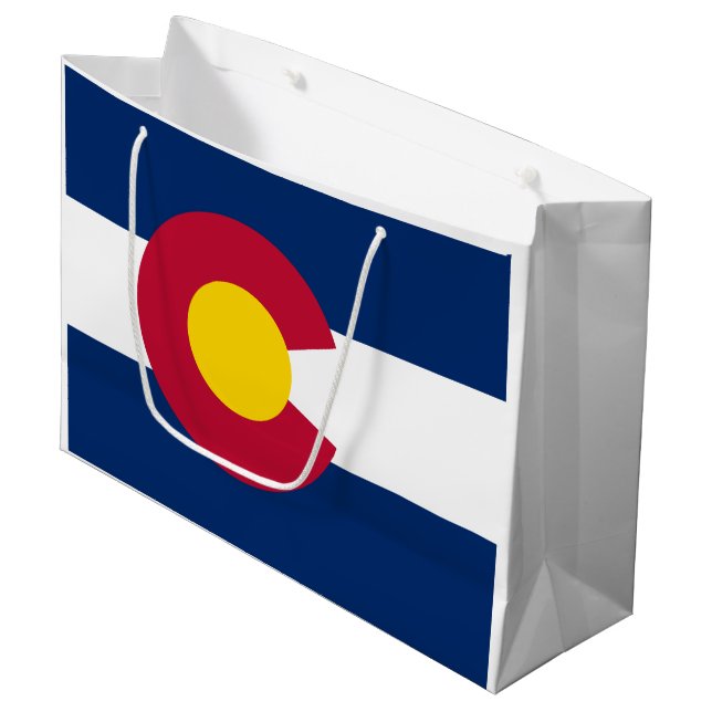 Colorado State Flag Large Gift Bag (Front Angled)