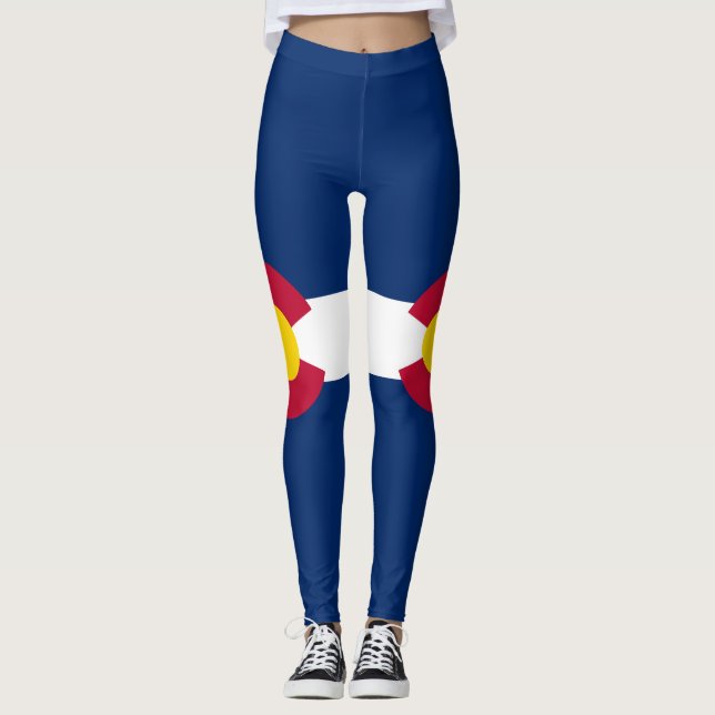 Colorado State Flag Leggings (Front)