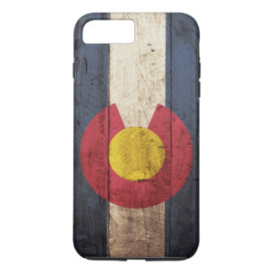 Colorado State Flag on Old Wood Grain iPhone 8 Plus/7 Plus Case