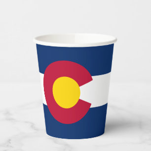 Colorado State Flag Paper Cups