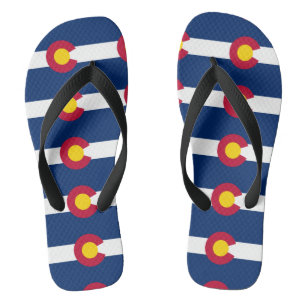 Colorado State Flag Pattern Flip Flops