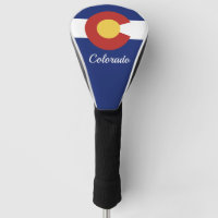 Colorado state flag personalized golf driver cover