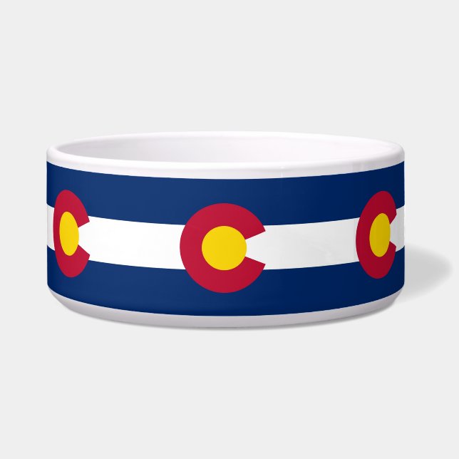 Colorado State Flag Pet Bowl (Front)