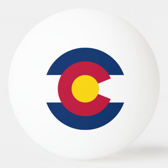 Colorado State Flag Ping Pong Ball (Back)