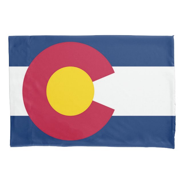 Colorado State Flag Print Patriotc Pillowcase (Front)