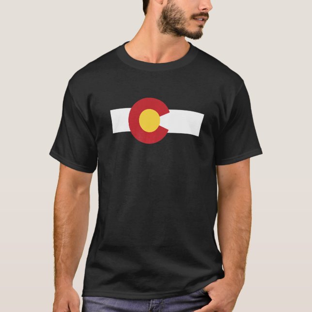 Colorado State Flag  Rocky Mountain T-Shirt (Front)