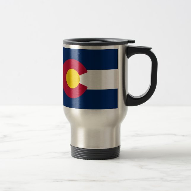 Colorado State Flag Travel Mug (Right)