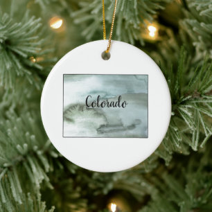 Colorado State Illustration Ornament