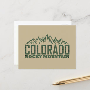 colorado state rocky mountains national park holiday postcard