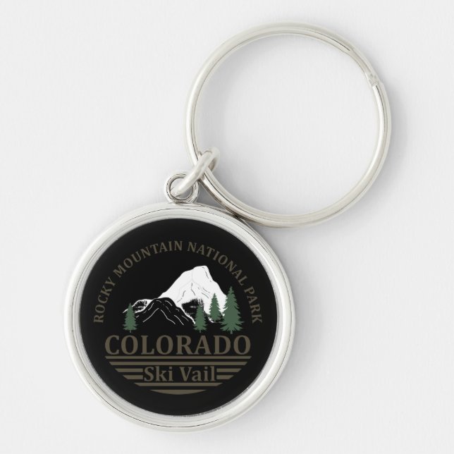 colorado state ski vail keychain (Front)