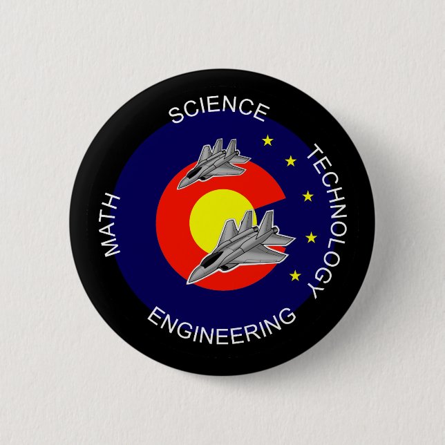 Colorado STEM 2 Inch Round Button (Front)