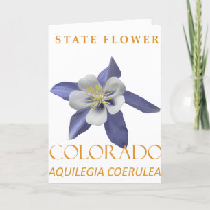 Colorado Territory Flower Aquilegia coerulea Holiday Card