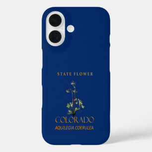 Colorado Territory Flower Blue Aquilegia coerulea iPhone 16 Case