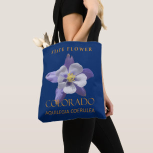 Colorado Territory Flower Blue Aquilegia coerulea Tote Bag