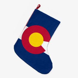 Colorado: The Centennial US State Flag Large Christmas Stocking