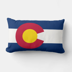 Colorado: The Centennial US State Flag Lumbar Pillow