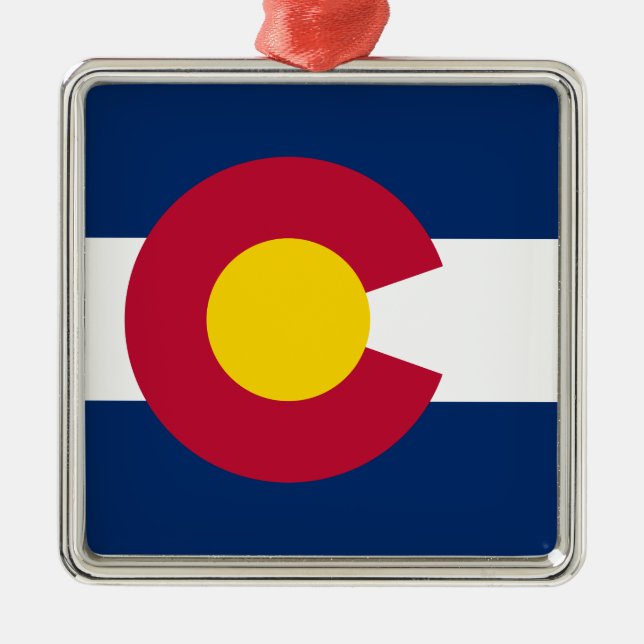Colorado: The Centennial US State Flag Metal Ornament (Front)