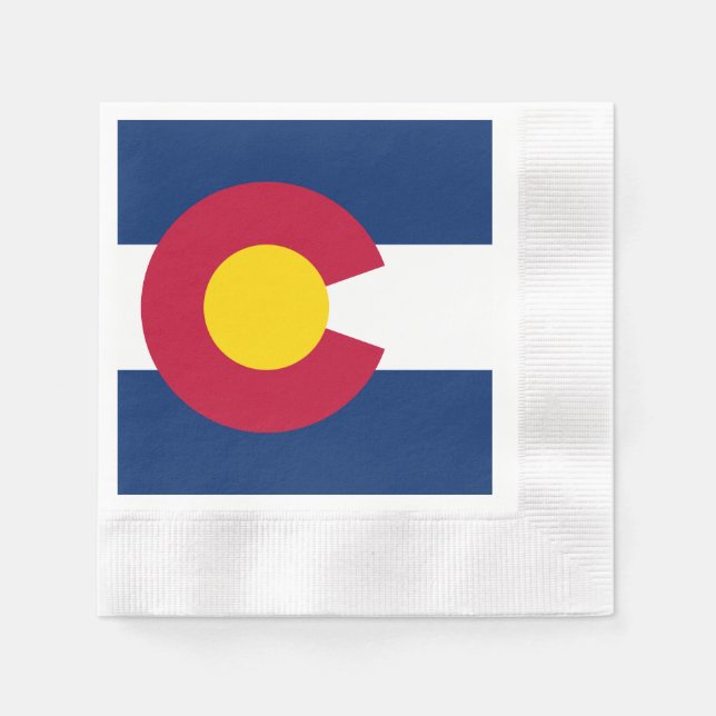 Colorado: The Centennial US State Flag Napkin (Front)