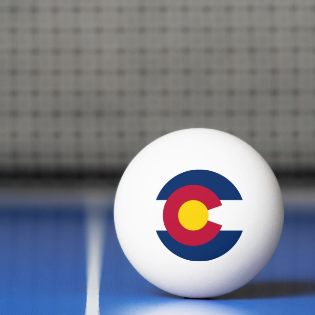 Colorado: The Centennial US State Flag Ping Pong Ball (Net)