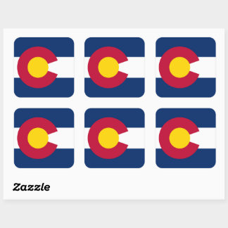 Colorado: The Centennial US State Flag Square Sticker